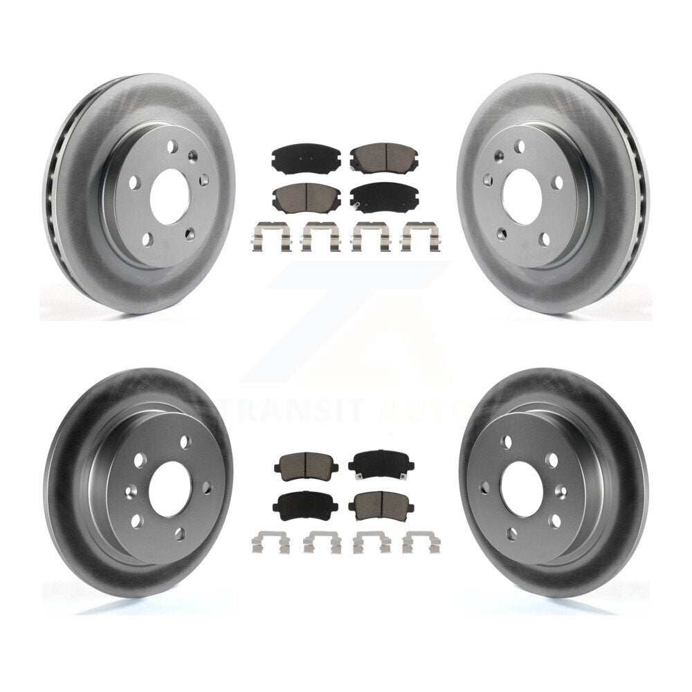 [Avant + Arrière] Kit de disque (revêtu) et plaquette (céramique) de frein pour Chevrolet Malibu Limited KGC-101002