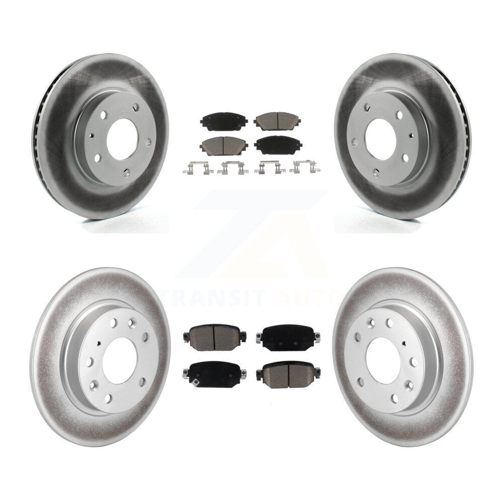 [Avant + Arrière] Kit de disque (revêtu) et plaquette (céramique) de frein pour 2019-2021 Mazda CX-3 FWD KGC-101004