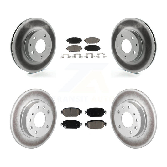 [Avant + Arrière] Kit de disque (revêtu) et plaquette (céramique) de frein pour 2019-2021 Mazda CX-3 FWD KGC-101004