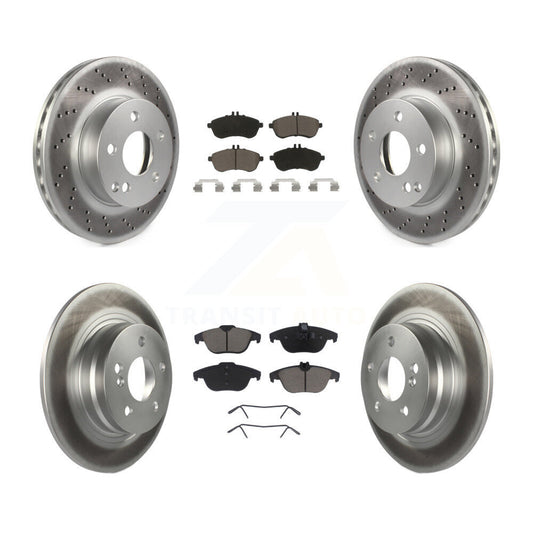 [Avant + Arrière] Kit de disque (revêtu) et plaquette (céramique) de frein pour Mercedes-Benz C300 C250 C230 KGC-101006