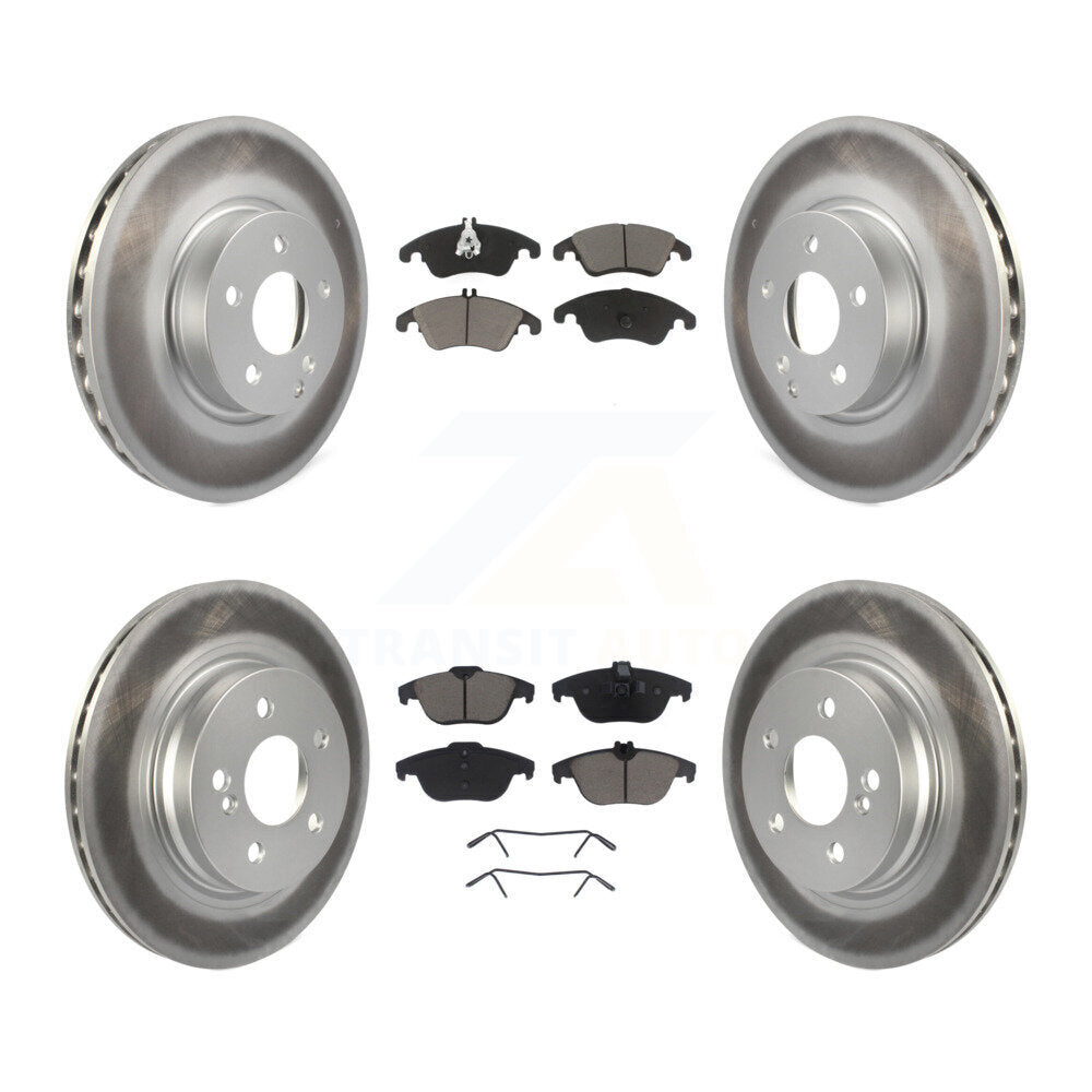 [Avant + Arrière] Kit de disque (revêtu) et plaquette (céramique) de frein pour Mercedes-Benz E350 C300 C350 KGC-101010