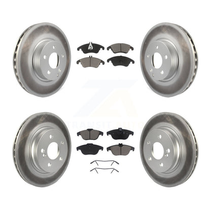 [Avant + Arrière] Kit de disque (revêtu) et plaquette (céramique) de frein pour Mercedes-Benz E350 C300 C350 KGC-101010