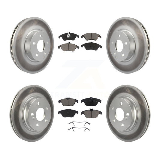 [Avant + Arrière] Kit de disque (revêtu) et plaquette (céramique) de frein pour Mercedes-Benz E350 C300 C350 KGC-101010
