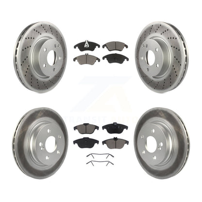 [Avant + Arrière] Kit de disque (revêtu) et plaquette (céramique) de frein pour Mercedes-Benz E350 C300 C350 KGC-101011