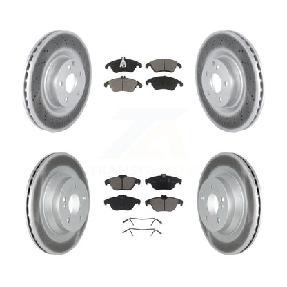 [Avant + Arrière] Kit de disque (revêtu) et plaquette (céramique) de frein pour 2010-2011 Mercedes-Benz E550 Coupe avec 320mm Diameter Rotor KGC-101014