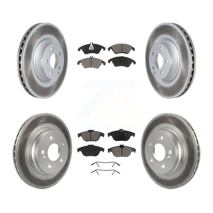 [Avant + Arrière] Kit de disque (revêtu) et plaquette (céramique) de frein pour 2010-2011 Mercedes-Benz E550 Coupe avec 300mm Diameter Rotor KGC-101015