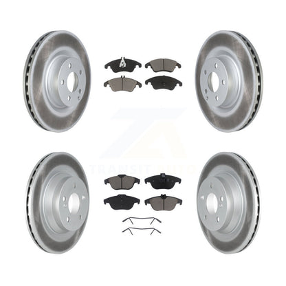 [Avant + Arrière] Kit de disque (revêtu) et plaquette (céramique) de frein pour 2010-2011 Mercedes-Benz E550 Coupe avec 320mm Diameter Rotor KGC-101016