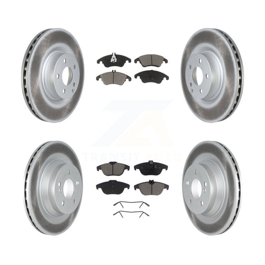 [Avant + Arrière] Kit de disque (revêtu) et plaquette (céramique) de frein pour 2010-2011 Mercedes-Benz E550 Coupe avec 320mm Diameter Rotor KGC-101016