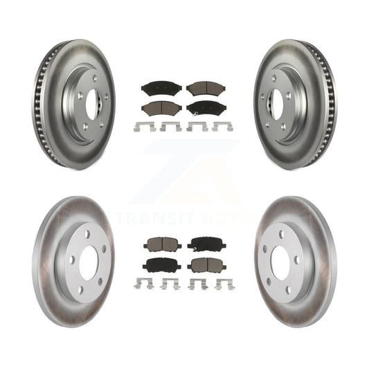 [Avant + Arrière] Kit de disque (revêtu) et plaquette (céramique) de frein pour Pontiac Grand Prix Buick LaCrosse Allure KGC-101021