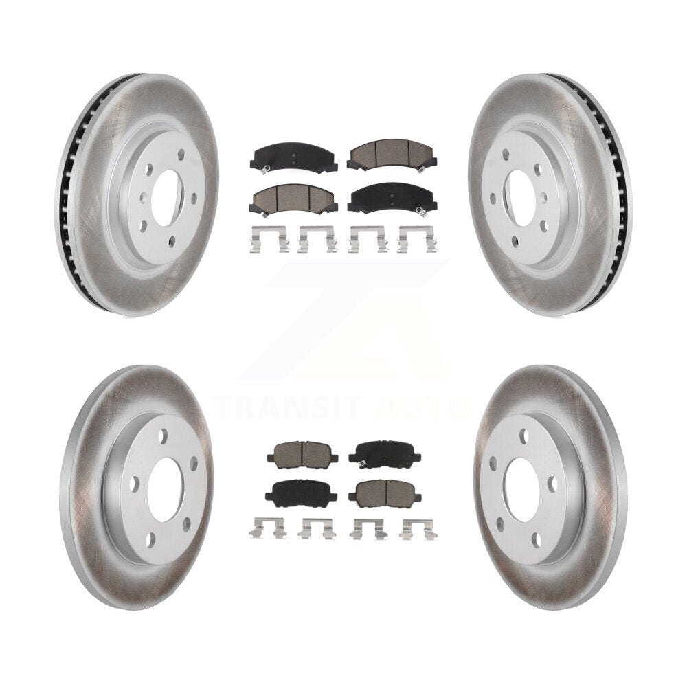 [Avant + Arrière] Kit de disque (revêtu) et plaquette (céramique) de frein pour Chevrolet Impala Limited KGC-101023
