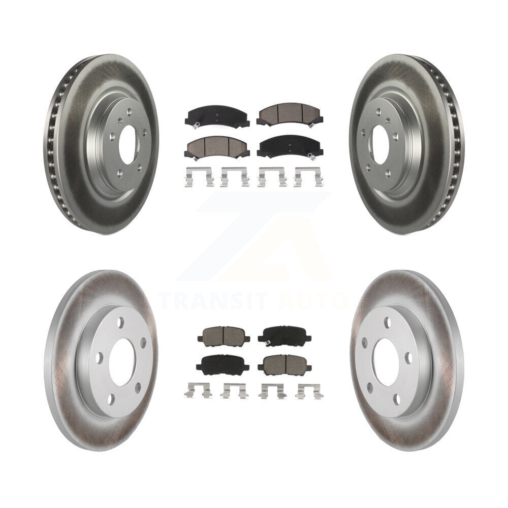 [Avant + Arrière] Kit de disque (revêtu) et plaquette (céramique) de frein pour Chevrolet Impala Limited KGC-101024