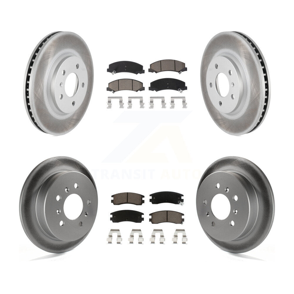 [Avant + Arrière] Kit de disque (revêtu) et plaquette (céramique) de frein pour Chevrolet Impala Monte Carlo KGC-101025