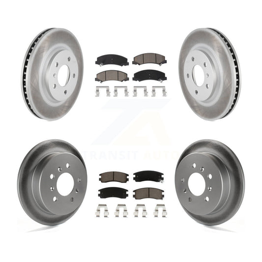 [Avant + Arrière] Kit de disque (revêtu) et plaquette (céramique) de frein pour Chevrolet Impala Monte Carlo KGC-101025