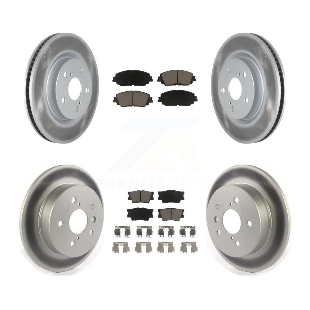 [Avant + Arrière] Kit de disque (revêtu) et plaquette (céramique) de frein pour Toyota Camry KGC-101026