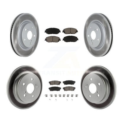 [Avant + Arrière] Kit de disque (revêtu) et plaquette (céramique) de frein pour Toyota Camry RAV4 Lexus ES350 Avalon ES300h UX250h UX200 C-HR Venza ES250 Corolla Cross KGC-101027