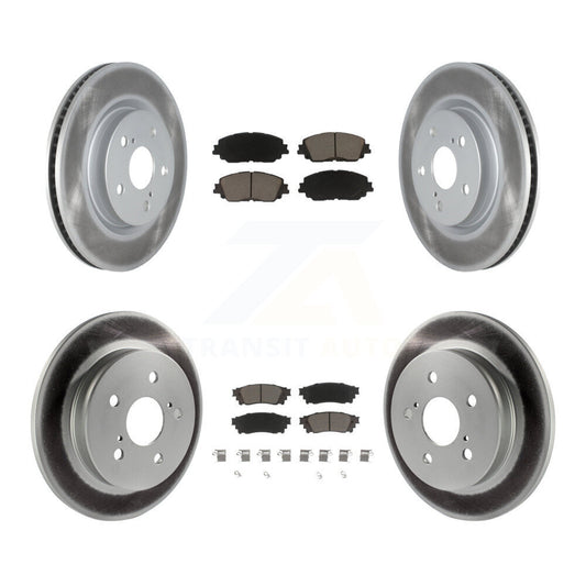 [Avant + Arrière] Kit de disque (revêtu) et plaquette (céramique) de frein pour Toyota Camry RAV4 Lexus ES350 Avalon ES300h UX250h UX200 C-HR Venza ES250 Corolla Cross KGC-101027