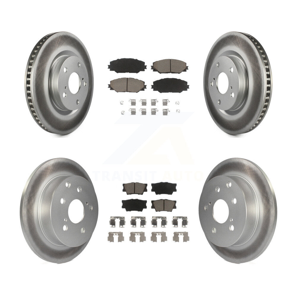 [Avant + Arrière] Kit de disque (revêtu) et plaquette (céramique) de frein pour Toyota RAV4 KGC-101029