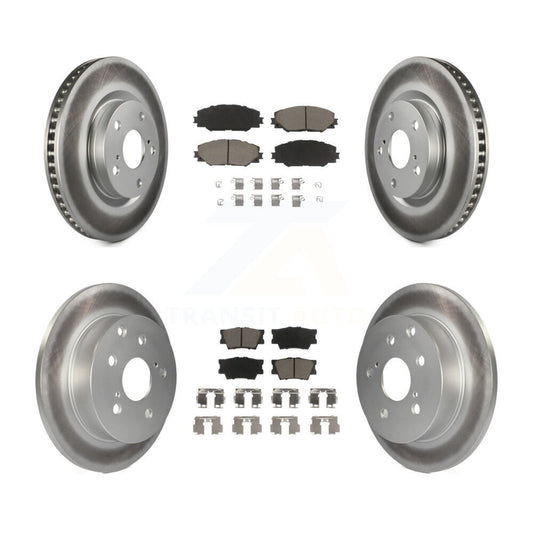 [Avant + Arrière] Kit de disque (revêtu) et plaquette (céramique) de frein pour Toyota RAV4 KGC-101029