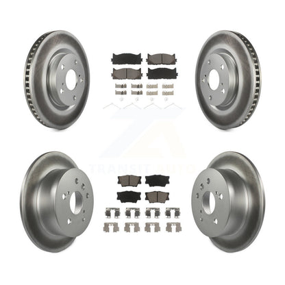 [Avant + Arrière] Kit de disque (revêtu) et plaquette (céramique) de frein pour Toyota Camry Lexus ES350 Avalon ES300h KGC-101031