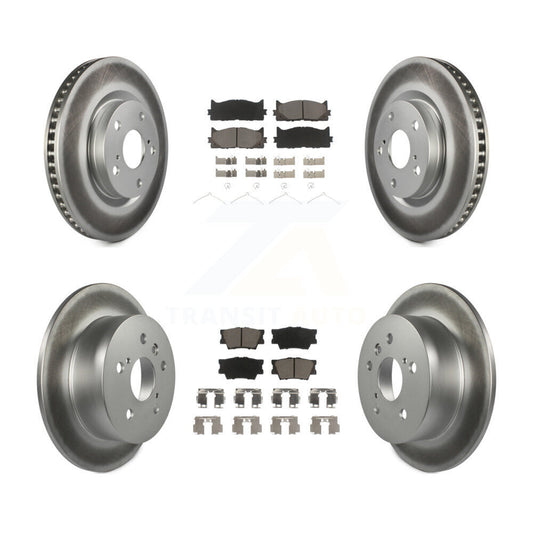 [Avant + Arrière] Kit de disque (revêtu) et plaquette (céramique) de frein pour Toyota Camry Lexus ES350 Avalon ES300h KGC-101031