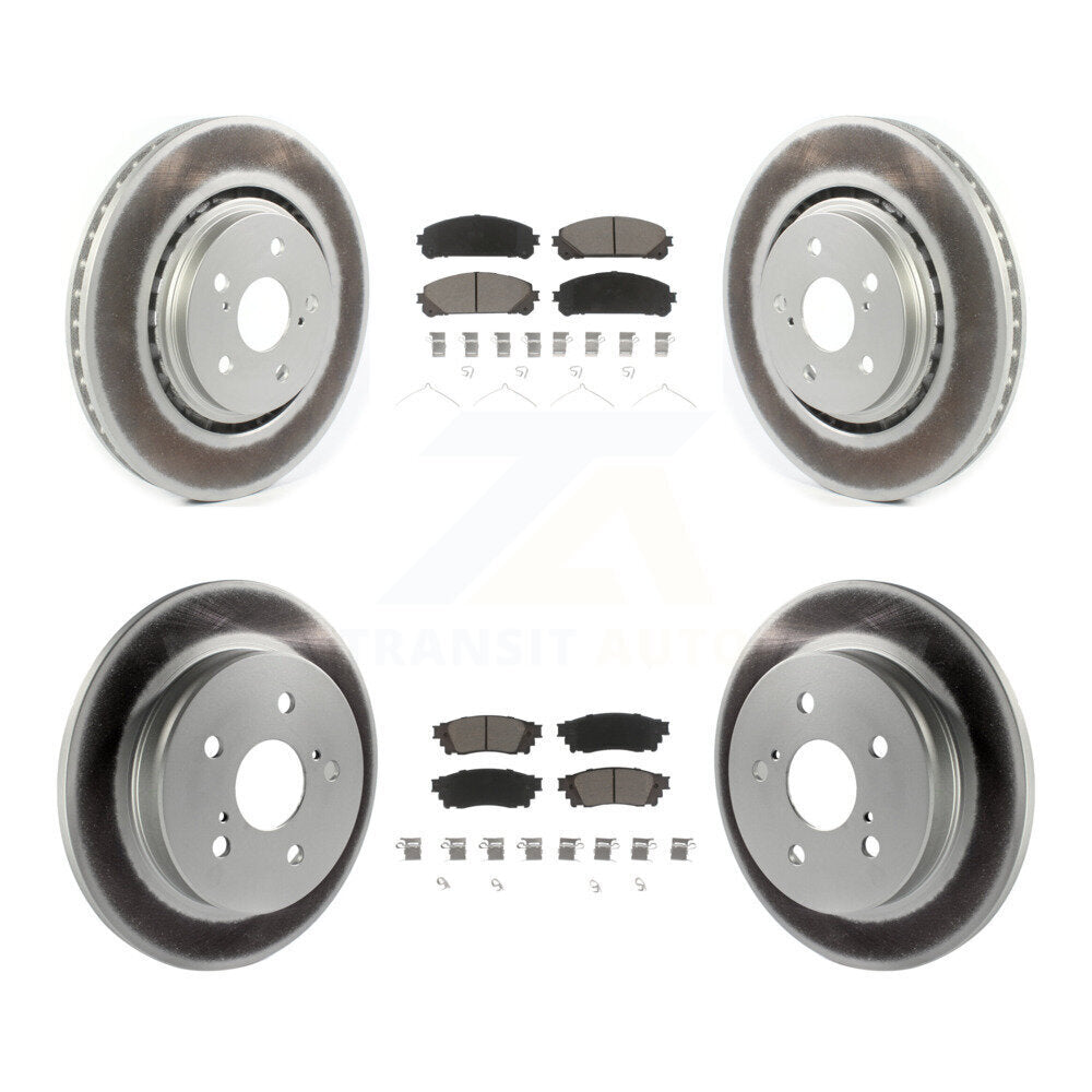 [Avant + Arrière] Kit de disque (revêtu) et plaquette (céramique) de frein pour Toyota Camry Avalon TRD KGC-101032