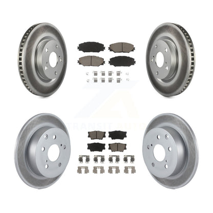 [Avant + Arrière] Kit de disque (revêtu) et plaquette (céramique) de frein pour Toyota Matrix Pontiac Vibe KGC-101033