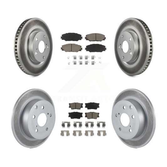 [Avant + Arrière] Kit de disque (revêtu) et plaquette (céramique) de frein pour Toyota Matrix Pontiac Vibe KGC-101033