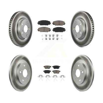 [Avant + Arrière] Kit de disque (revêtu) et plaquette (céramique) de frein pour Toyota Matrix Pontiac Vibe Corolla iM Scion KGC-101034