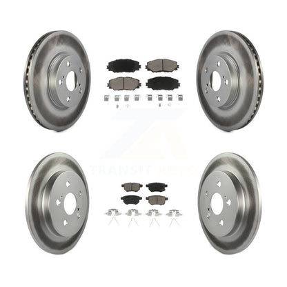 [Avant + Arrière] Kit de disque (revêtu) et plaquette (céramique) de frein pour Toyota Corolla Matrix Pontiac Vibe KGC-101035