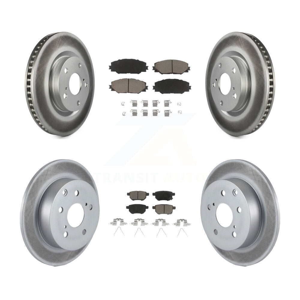 [Avant + Arrière] Kit de disque (revêtu) et plaquette (céramique) de frein pour 2010 Toyota Matrix XRS KGC-101036