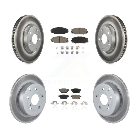 [Avant + Arrière] Kit de disque (revêtu) et plaquette (céramique) de frein pour 2010 Toyota Matrix XRS KGC-101036