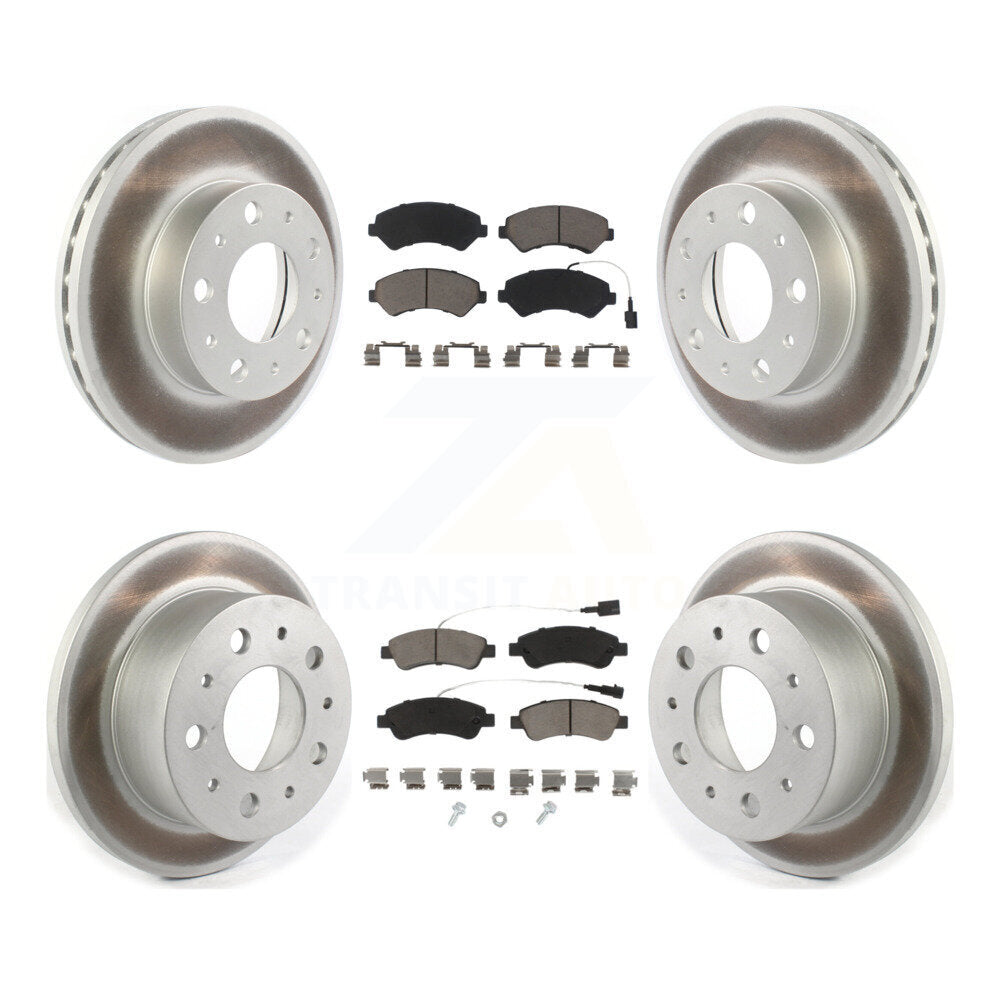 [Avant + Arrière] Kit de disque (revêtu) et plaquette (céramique) de frein pour Ram ProMaster 1500 2500 3500 KGC-101038