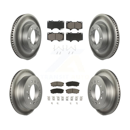 [Avant + Arrière] Kit de disque (revêtu) et plaquette (céramique) de frein pour Toyota 4Runner Lexus GX460 KGC-101040