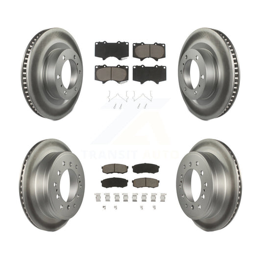 [Avant + Arrière] Kit de disque (revêtu) et plaquette (céramique) de frein pour Toyota 4Runner Lexus GX460 KGC-101040