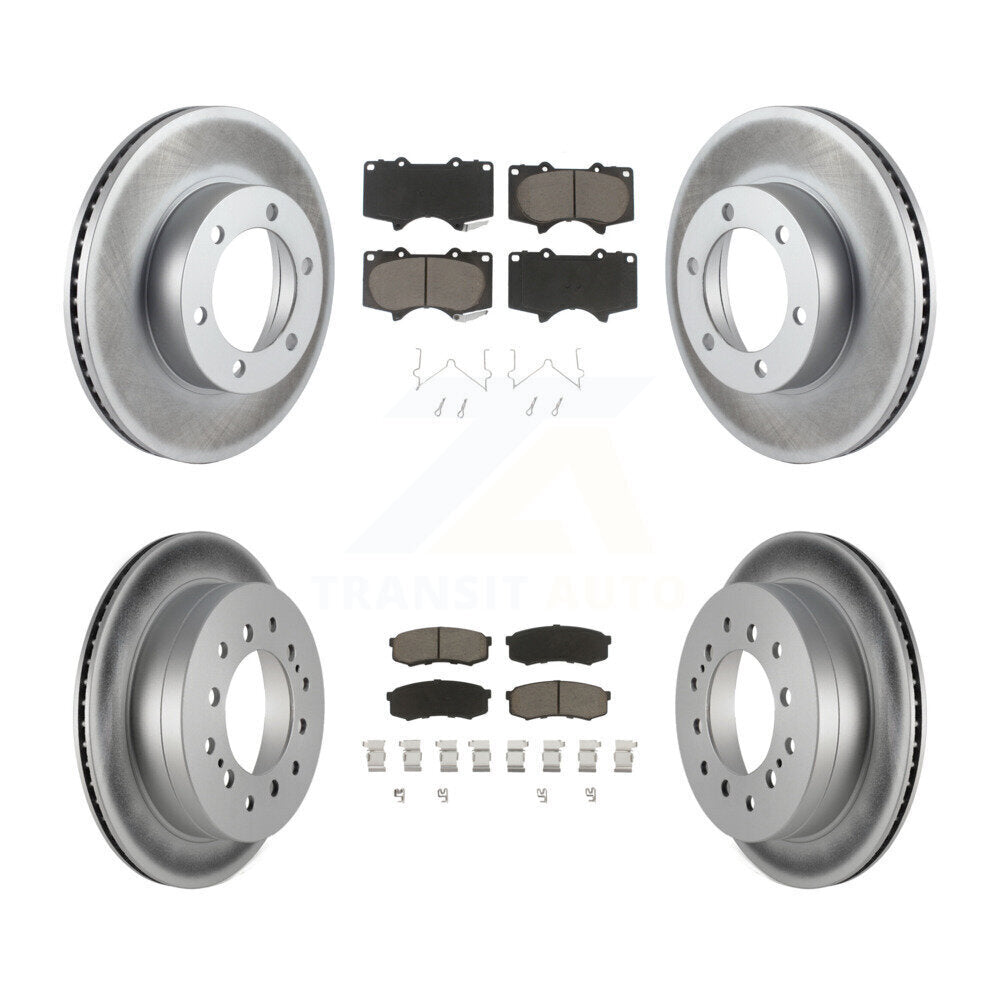 [Avant + Arrière] Kit de disque (revêtu) et plaquette (céramique) de frein pour Toyota Sequoia KGC-101041