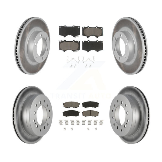 [Avant + Arrière] Kit de disque (revêtu) et plaquette (céramique) de frein pour Toyota 4Runner Lexus GX470 KGC-101043