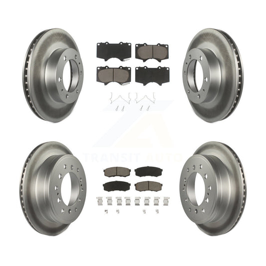 [Avant + Arrière] Kit de disque (revêtu) et plaquette (céramique) de frein pour 2010-2014 Toyota FJ Cruiser KGC-101044
