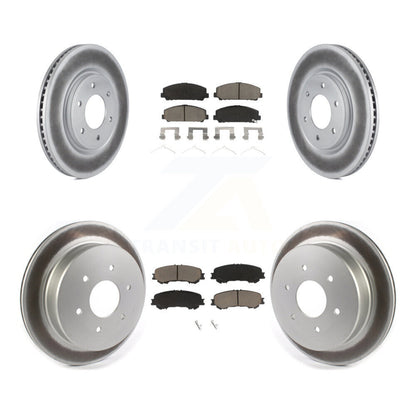 [Avant + Arrière] Kit de disque (revêtu) et plaquette (céramique) de frein pour 2017-2023 Nissan TITAN KGC-101045