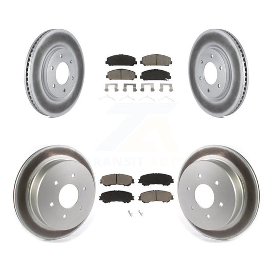 [Avant + Arrière] Kit de disque (revêtu) et plaquette (céramique) de frein pour 2017-2023 Nissan TITAN KGC-101045
