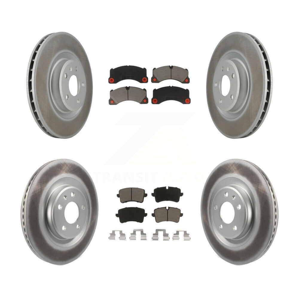 [Avant + Arrière] Kit de disque (revêtu) et plaquette (céramique) de frein pour 2017 Porsche Macan Base KGC-101046
