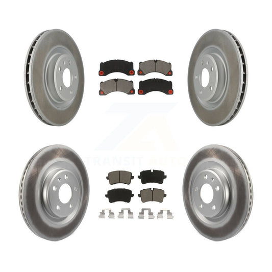 [Avant + Arrière] Kit de disque (revêtu) et plaquette (céramique) de frein pour 2017 Porsche Macan Base KGC-101046