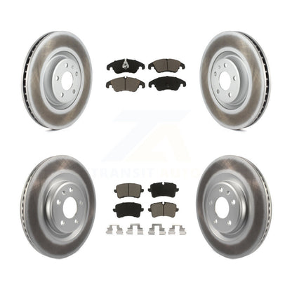 [Avant + Arrière] Kit de disque (revêtu) et plaquette (céramique) de frein pour 2014 Audi A6 avec 356mm Diameter Rotor KGC-101047