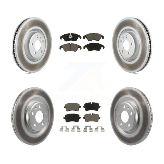 [Avant + Arrière] Kit de disque (revêtu) et plaquette (céramique) de frein pour 2014 Audi A6 avec 356mm Diameter Rotor KGC-101047