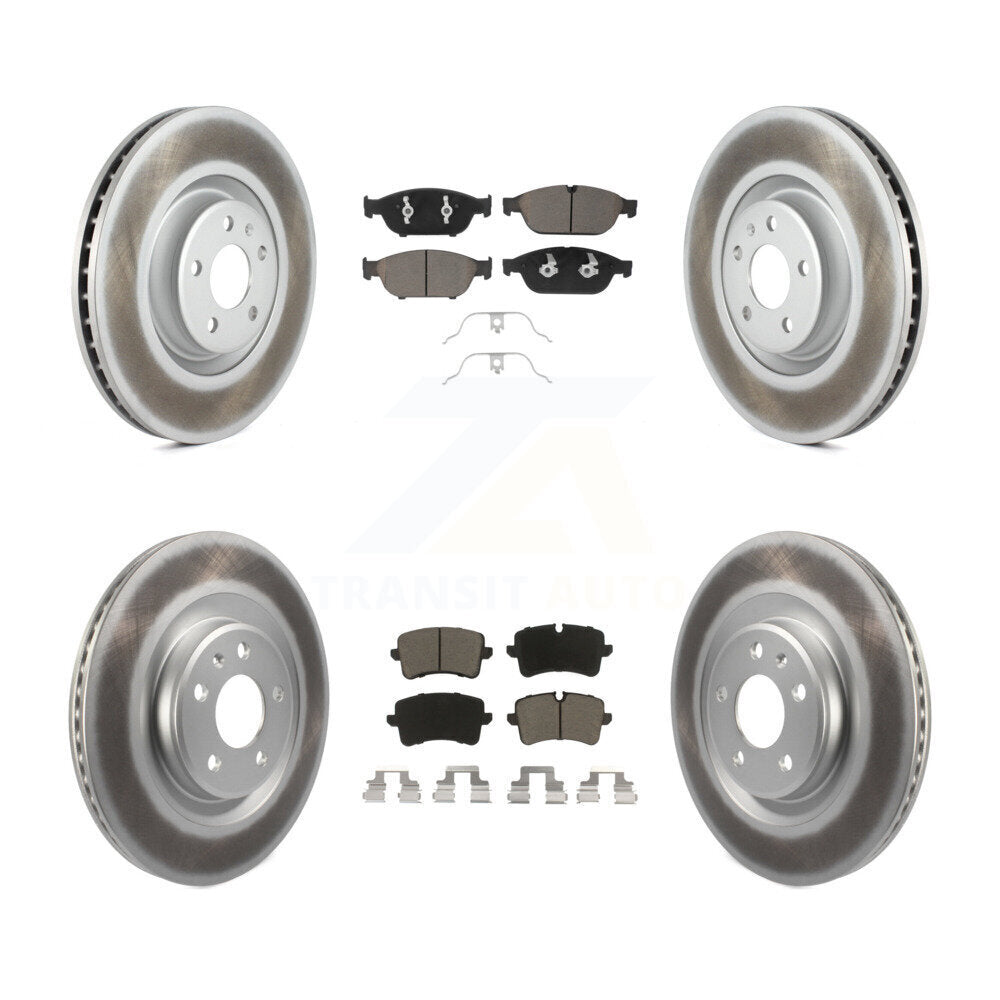 [Avant + Arrière] Kit de disque (revêtu) et plaquette (céramique) de frein pour Audi A6 Quattro A7 KGC-101048