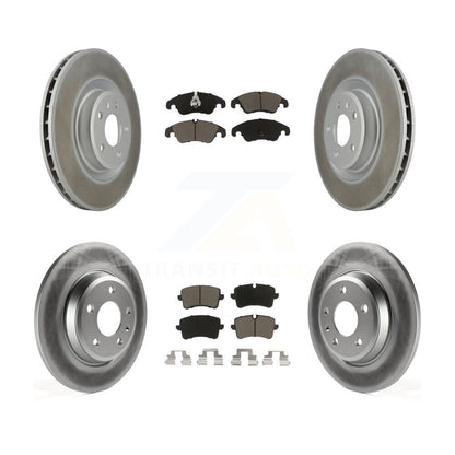 [Avant + Arrière] Kit de disque (revêtu) et plaquette (céramique) de frein pour 2013 Audi A6 avec 345mm Diameter Rotor KGC-101050