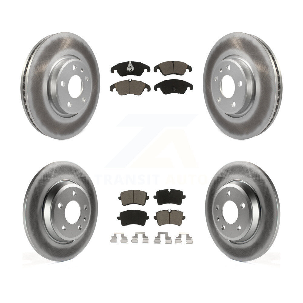 [Avant + Arrière] Kit de disque (revêtu) et plaquette (céramique) de frein pour 2013 Audi A6 avec 320mm Diameter Rotor KGC-101051