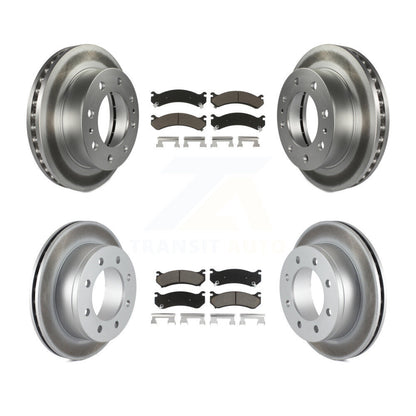 [Avant + Arrière] Kit de disque (revêtu) et plaquette (céramique) de frein pour Chevrolet Silverado 2500 HD GMC Sierra 3500 Classic Suburban Yukon XL Avalanche KGC-101053