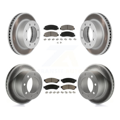 [Avant + Arrière] Kit de disque (revêtu) et plaquette (céramique) de frein pour 2008-2009 Ford F-250 Super Duty 4WD KGC-101056