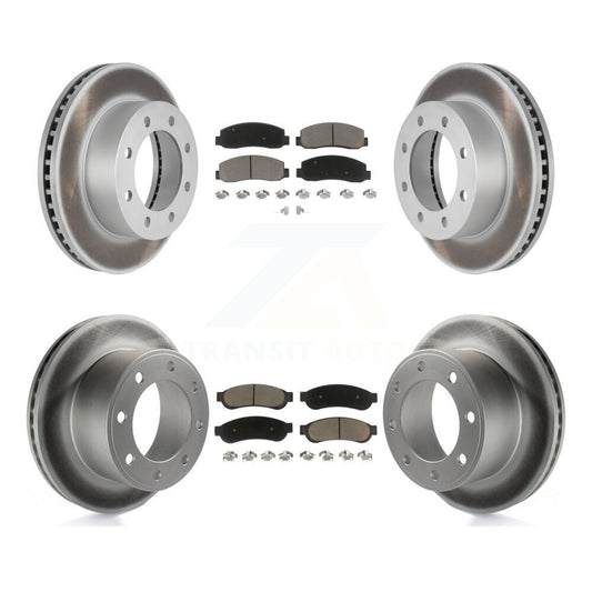 [Avant + Arrière] Kit de disque (revêtu) et plaquette (céramique) de frein pour 2008-2009 Ford F-250 Super Duty 4WD KGC-101056