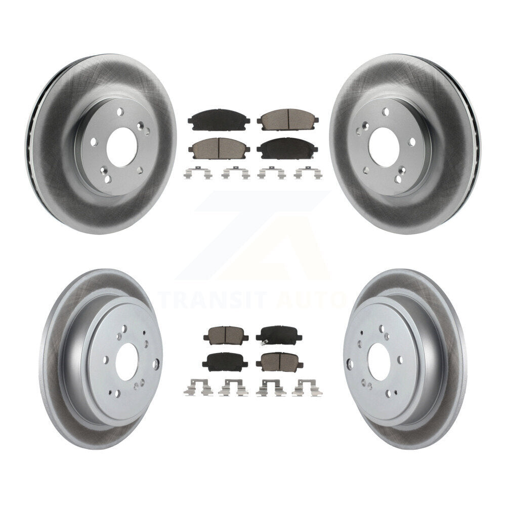[Avant + Arrière] Kit de disque (revêtu) et plaquette (céramique) de frein pour 2003-2006 Acura MDX KGC-101057